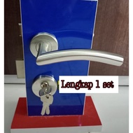 HITAM Minimalist Door Lock/black black Separate Door Lock/handle Door lever handle lockcase Lock