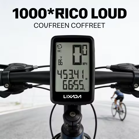 Bike Computer Cycle speedometer Lixada USB Rechargeable Wireless Bike Cycle Computer with Speedomete