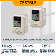 VFD 3Phase 380V 220v AC 0.4/0.75/1.5/2.2KW/3.7KW/5.5KW/7.5KW 0.5HP/1HP/2HP/3HP/5HP/7HP/10HP Variable