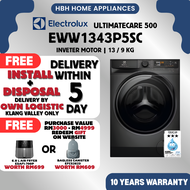 [FREE BASIC INSTALL] Mesin basuh Electrolux EWF1343P5WC 13kg| EWW-1343P5SC 13/9kg | UltimateCare 500