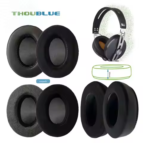 THOUBLUE Replacement Ear Pad For Sennheiser Momentum2 Earphone Memory Foam Cover Earpads Headphone