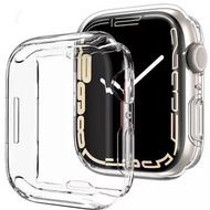 適用於Apple Watch S10嘅透明軟殼保護套，防刮防撞，S9/S8通用，輕薄貼合，高清透視。- 全包【透明】 45mm