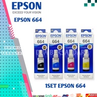 1 Set 4 Pcs Tinta Epson 664 Untuk Printer L100 L120 L210 L220 L310 L360