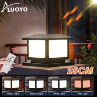 Auoyo Upgraded Outdoor Pillar Lights Solar Charging IP65 Waterproof Column Lamp For Courtyard Fence
