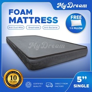 MyDreamConcept Single Mattress Tilam Bujang 5 Inci - Tilam Single Matress Foam Mattress [Free Pillow]