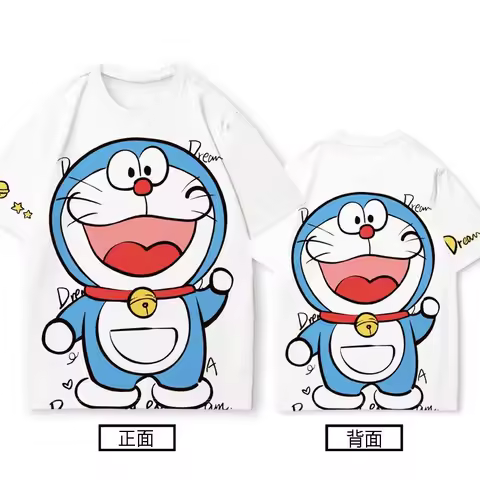 2026 New Summer Doraemon Happy Smile T-Shirt, Parent-Child Matching Top, Perfect Gift for Doraemon F