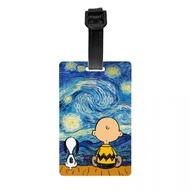 [ZKWDSS] Custom Cute Cartoon Snoopy Luggage Tag Suitcase Baggage Privacy Cover ID Label