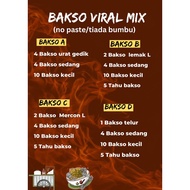 Bakso Daging viral mix asli Indonesia (NO paste/TIDAK tersedia bumbu) bakso mercon / Lemak / kecil
