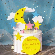 moon cloud star cake topper (8pcs set)
