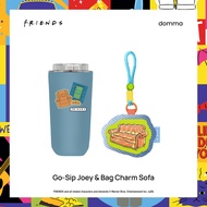 [Domma] Bundling Friends Edition - 480ml Go-Sip Tumbler Joey + Bag Charm Sofa | Double Wall Stainles