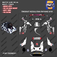 Decal hot wheels tooned porsche skeleton rexy [white toner]