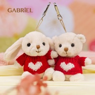 Gabriel Plush Heart Rabbit Keychain, Cute Bunny Stuffed Animal Pendant, Perfect Birthday
