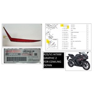 R25 V1 250CC FRONT COWLING STICKER FOR BLACK MODEL (1WD-F8392-B0)