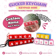 GANTUNGAN CUSTOM NAME - Keyboard key chain Mini keypad 3D name clicker - custom name keyboard