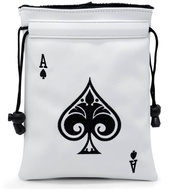 Funny Golf Valuables Pouch PU Leather Golf Tee Pouch with Drawstring Closure Golf Ball Handbag Porta