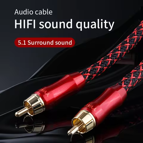 YYAUDIO 4N OFC 75ohm Hifi Digital Coaxial Audio Video Rca Cable Hi-end RCA to RCA Male Subwoofer Aud