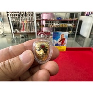 2557 Ajahn Pakong 亚曾巴空，小模金脸人缘佛，背后5支银符管，亲自原庙恭请，师傅再次开光加持。