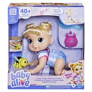 Crawl 'n Play Harper Hugs Electronic Crawling Baby Doll Set, Blonde Hair, Kids Toys for Girls & Boys