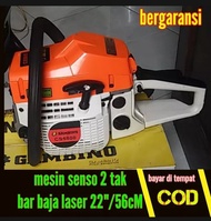 gergaji mesin 22 inch satu set siap pakai / senso 22incn chain Saw gambino bar baja laser 22inch