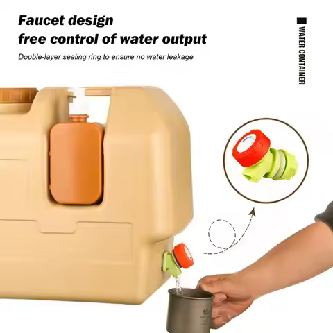 5 Gallon camping Water Container Multifunction Water Tank With Lotion Dispenser No Leakage Portable 