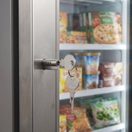Freezer Door Lock With Key - Heavy Duty Refrigerator Freezer Lock Cylinder 35mm With 2 Keys For Supe