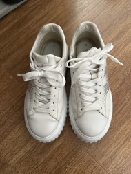 Hogan 白色厚底水鑽休閒鞋