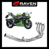RAVEN Kawasaki ZX6R 636 2024-2025 Motorcycle Exhaust Stainless Steel Full System Exhaust Pipe