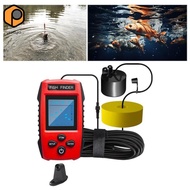 prettyia Portable Fish Finder, Depth Gauge, Fish Locator Depth Scale, Handheld, IPX4 Waterproof, for