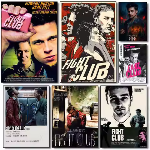 Fight Club Movie Poster Poster HD art sticky wall waterproof home living room bedroom bar aesthetic