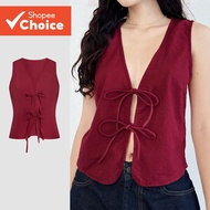 Lovito Women Casual Top Summer Lace Up Tank Top L112ED539