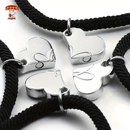 Amonghot> Four-leaf Clover Magnetic Best Friendship Bracelets For 4pcs Women Men Magnet Heart Best F