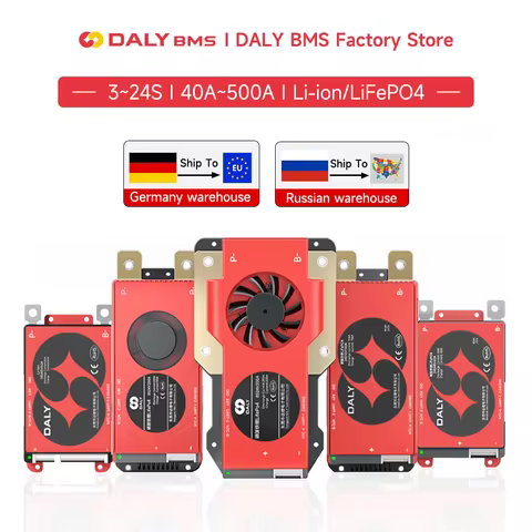 Daly Smart BMS 4S Lifepo4 8S 16S 40A 60A 100A 150A 200A 300A 400A 500A Bluetooth APP for Inverter So