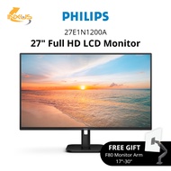 Philips 27E1N1200A 27" Full HD LCD 100Hz IPS Monitor - Free F80 Monitor Arm White