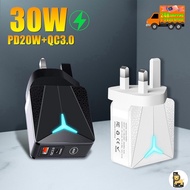 Charger Type C Fast Charging 30W PD Charger USB Kepala Charger Fast Charger Adapter Plug