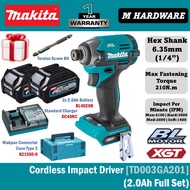 MAKITA 40Vmax Cordless Impact Driver 210N.m TD003GA201 / TD003GZ / TD003