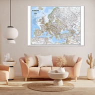 【Hot Style】Geography Education Tools English Europe Map Political Distribution 2006 Year Map Wall Pr