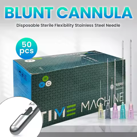 50PCS Blunt Cannula 22g 23g 25g 38mm 50mm 70mm Micro Cannula Needle Disposble Blunt Tip Micro Cannul