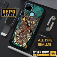 HP Realme C21 C21Y C31 C35 Casing Realme C21 C21Y C31 C35 Glossy Case Depo Casing [OWL] Casing Aesth