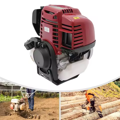 37.7CC 4-Stroke Gasoline Engine Hand-pull Start  Single Cylinder Engine 1kW 6500r/min 0.65L Fuel Tan
