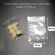 Plain 15x20 Vacuum Plastic - 10 Pcs / Plain Vacuum Bag