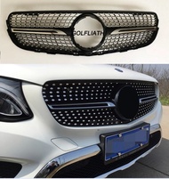 Diamond Front Grille Upper Grill for 2014-2017 Mercedes benz W253 X253 GLC 200 GLC250 GLC300 GlC450