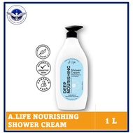 A.LIFE DEEP NOURISHING SHOWER CREAM (1 LITRE) SUITABLE FOR ALL SKIN TYPE