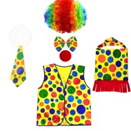 Halloween Clown Dress Up Costume cosplay Clown Dress Up Props Clown Vest Tie Performance Costume
