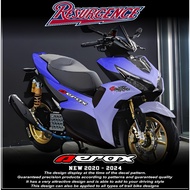 (C0D) Sticker Decal Aerox 155 New Full Body Custom Decal Sticker Aerox Plain Gradation fullbody Resu