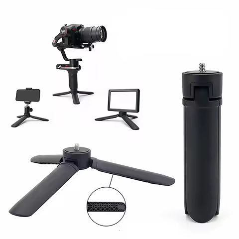 For OSMO Mobile 3/OM 4 Tripod Stand,Mini Tripod Stand W 1/4'' Screw For OSMO 4 3 2 Pocket 2 Zhiyun S