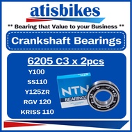 NTN YAMAHA Y110 SS110 Y125ZR RGV120 KRISS 110 6205C3 ( 100% ORIGINAL ) Motorcycle Crankshaft Bearing
