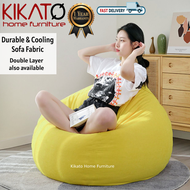 YUGANA HOME Bean Bag Sofa Chair Full Set With Beads Filling Strong Linen Fabric - Japanese Style Round / Teardrop Design Adults Bean Beg Kerusi 大人小孩懒人豆袋沙发懶人沙發 Living Bedroom Furniture Home Office Event Homestay Hotel Malaysia L XL size 2.3kg