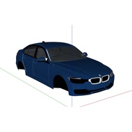 BMW F30 miniature scale diorama