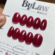MERAH [ BYLAW.NAILS ] Plain Maroon Red | PREMIUM FAKE NAILS | PRESS ON NAILS | False Nails | FAKE NA