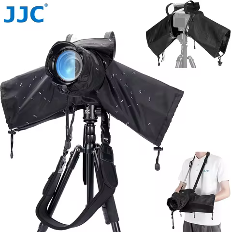 JJC Camera Rain Cover with Zippered See Through Windows for Sony A7RV A7IV A7SIII A6600 A7CII A7CR C